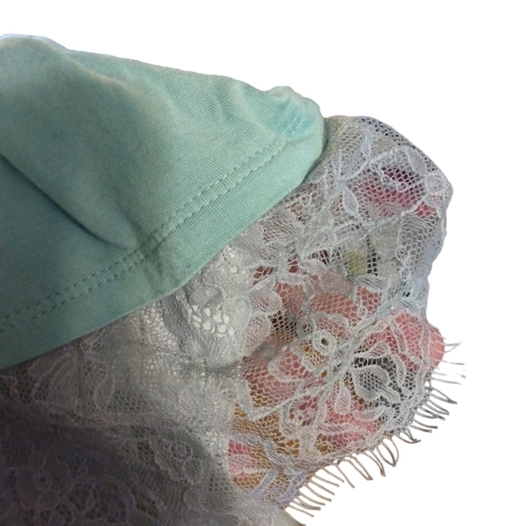 Lace Layered Bottom Tunic Laurie Goldstein Mint Lightweight Soft Romantic S - Picture 5 of 9